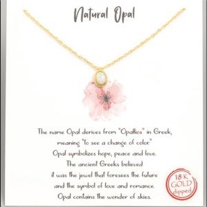 Dainty natural opal necklace